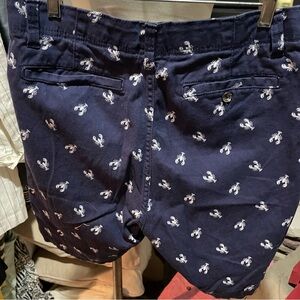 Men's Navy Lobster Print Shorts